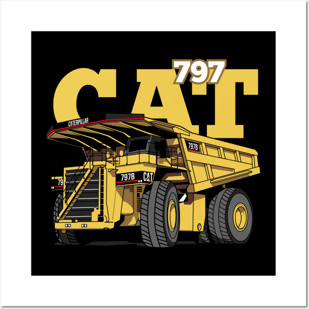 Caterpillar 797B Wall Art by damnoverload